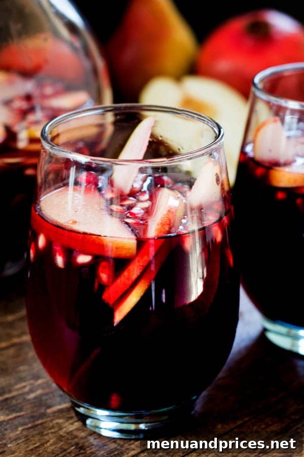 Harvest Sangria 3 An easy make-ahead party drink, this Fall Sangria is infused with fabulous autumn fruits and red wine, ideal for entertaining a crowd.