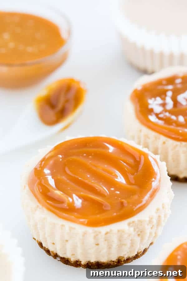 Spiced Chai No-Bake Mini Cheesecakes 5 Irresistibly smooth and creamy, these chai latte no-bake mini cheesecakes are perfect indulgence on gloomy fall days. Especially delicious with creamy caramel dip and sea salt!