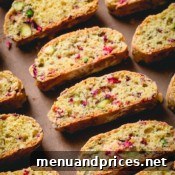 Cranberry pistachio biscotti cookies.