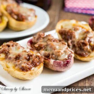 Sloppy Joes Potato Skins - a delicious American appetizer
