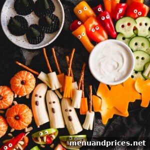 Healthy Halloween Snack Board.