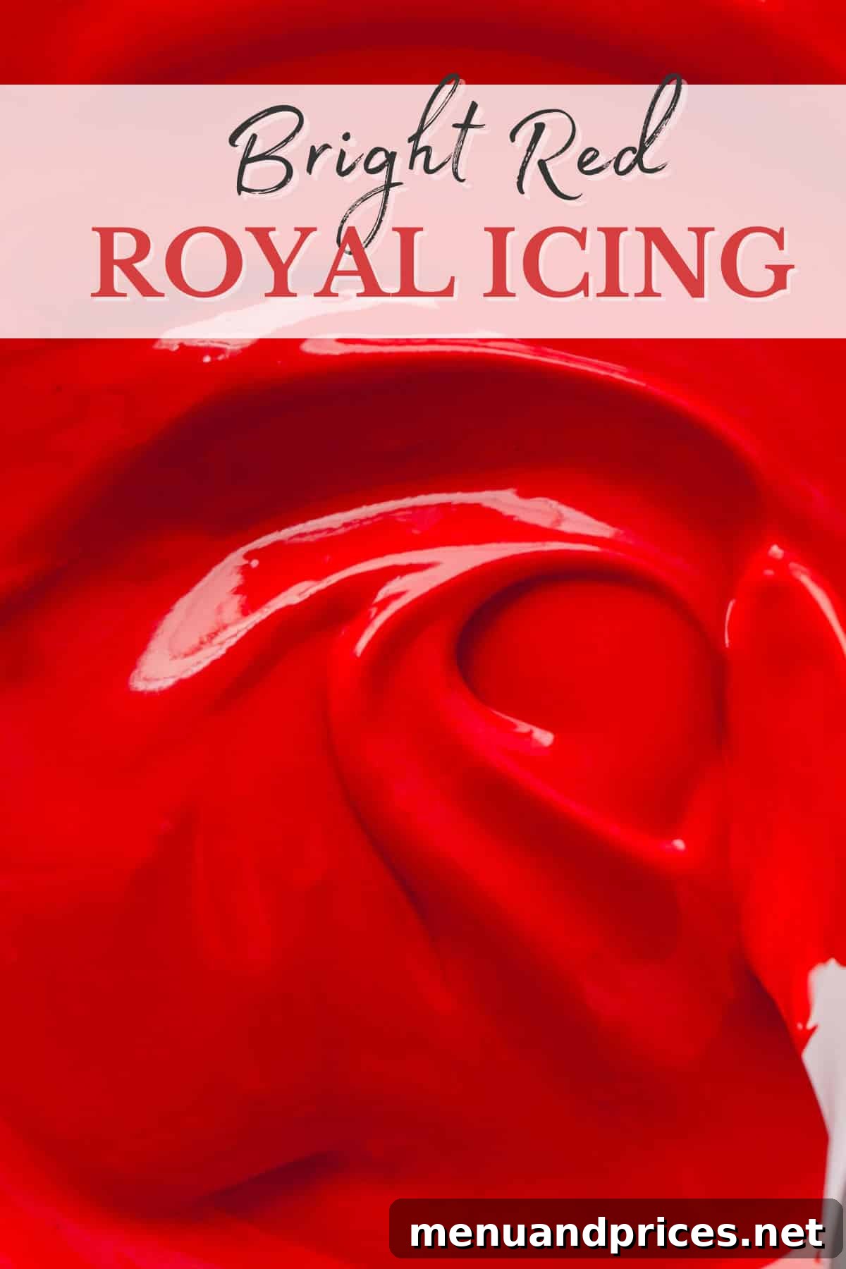 Sweetheart Sugar Cookie Delights 3 Bright red royal icing with a banner that reads, "bright red royal icing".