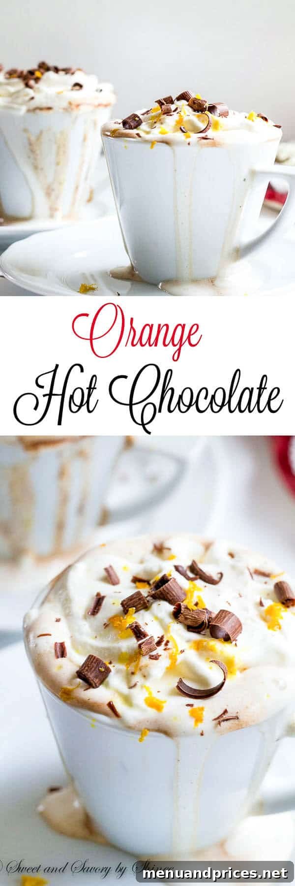 Your ultimate winter comfort drink made with whole milk, high quality chocolate bars and splash of orange liquor!