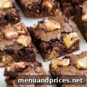 A smaller image of Snickers brownies, possibly for footer or social sharing.