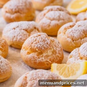 Lemon creme puffs.