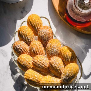 a bowl of earl grey lemon madeleines
