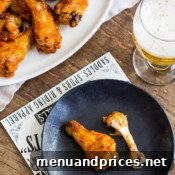 Fiery Jamaican Jerk Wings 8 Baked Jamaican Jerk Chicken Wings on a plate