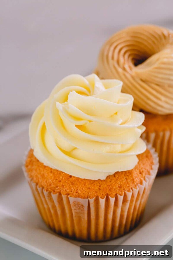Fluffy American Buttercream Recipe 3 Close-up of creamy American buttercream frosting