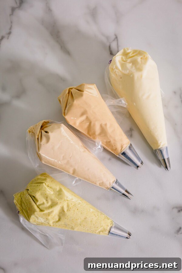 Fluffy American Buttercream Recipe 4 Various desserts decorated with American buttercream