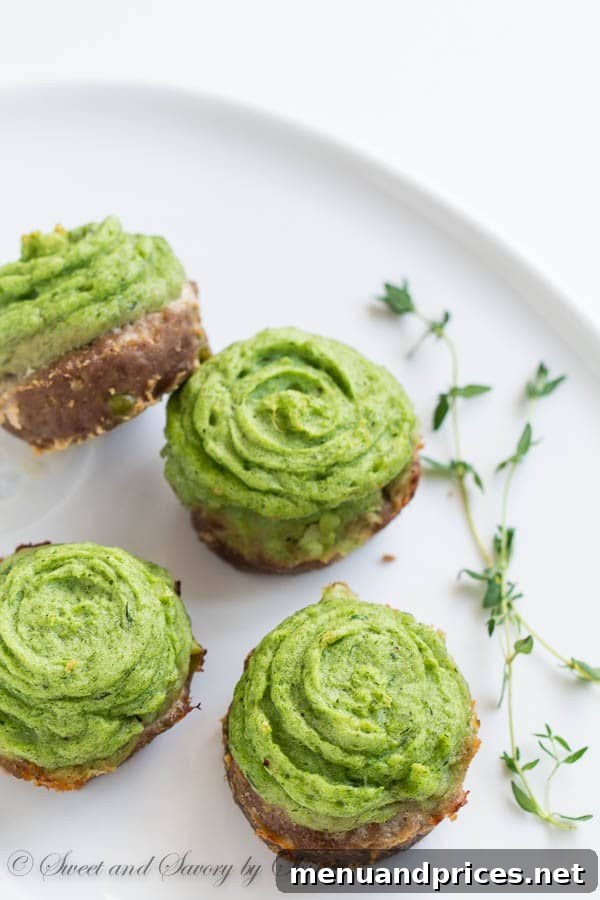 These convenient mini shepherd’s pies with fluffy green mashed potato frosting are a perfect party appetizer for your St.Patrick’s Day party.