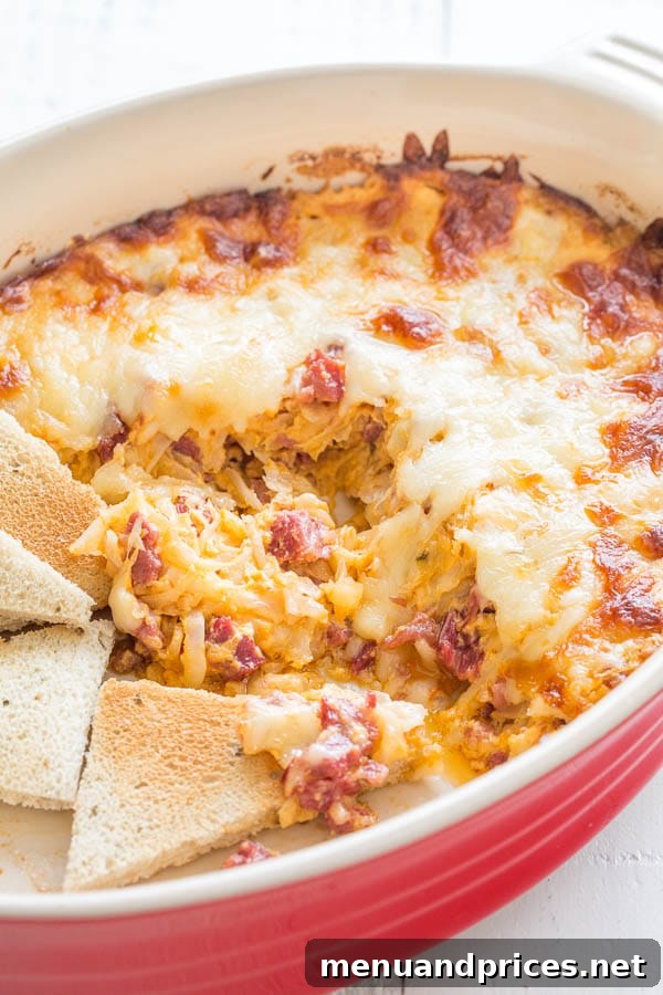 Ultimate Warm Reuben Dip 3 This classic Reuben dip is rich, creamy and incredibly tasty! It's best when shared with a crowd.
