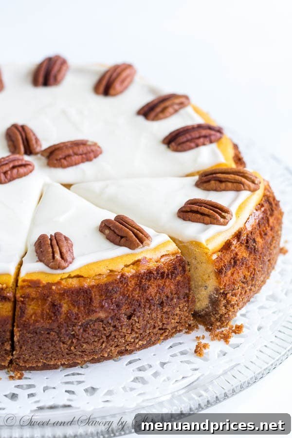 Decadent Carrot Cake Cheesecake 2 Scrumptiously creamy and rich, this carrot cheesecake is baked on nutty crust and frosted with tangy sweet frosting. You need this cheesecake in your life.