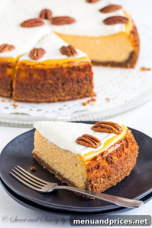 Decadent Carrot Cake Cheesecake 3 Scrumptiously creamy and rich, this carrot cheesecake is baked on nutty crust and frosted with tangy sweet frosting. You need this cheesecake in your life.