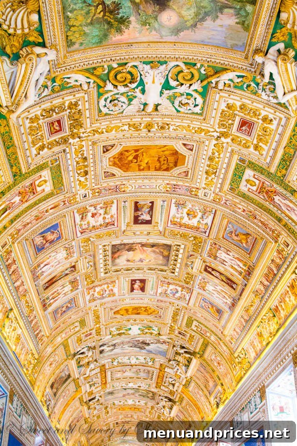 Travel Photo Journal Rome Vatican City intricate ceiling art