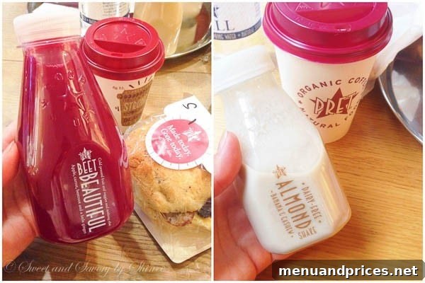 London Visual Diary 30 A selection of healthy and fresh breakfast items from Pret a Manger.