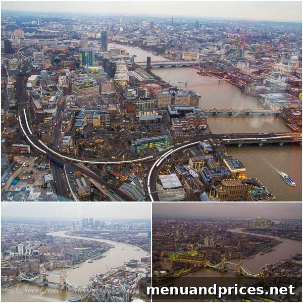 London Visual Diary 32 The breathtaking panoramic view of London from The Shard at dusk, with city lights beginning to shine.