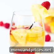 Final Pineapple Raspberry Sangria in a glass