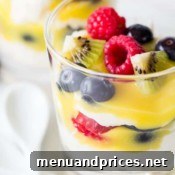 Whipped Lemon Delight 8 Final Lemon Chantilly Parfait garnished with fresh berries
