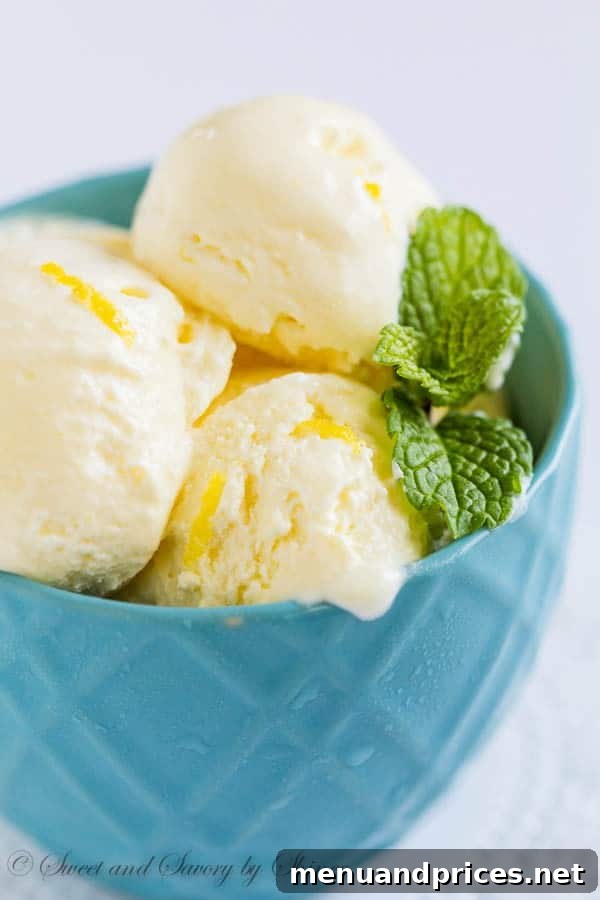 Zesty Lemon Dream 7 A final inviting image of the lemon ice cream, ready to be enjoyed, promising a delightful treat.