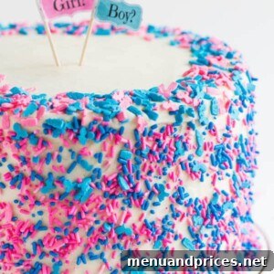 Gender Reveal Piñata Cake