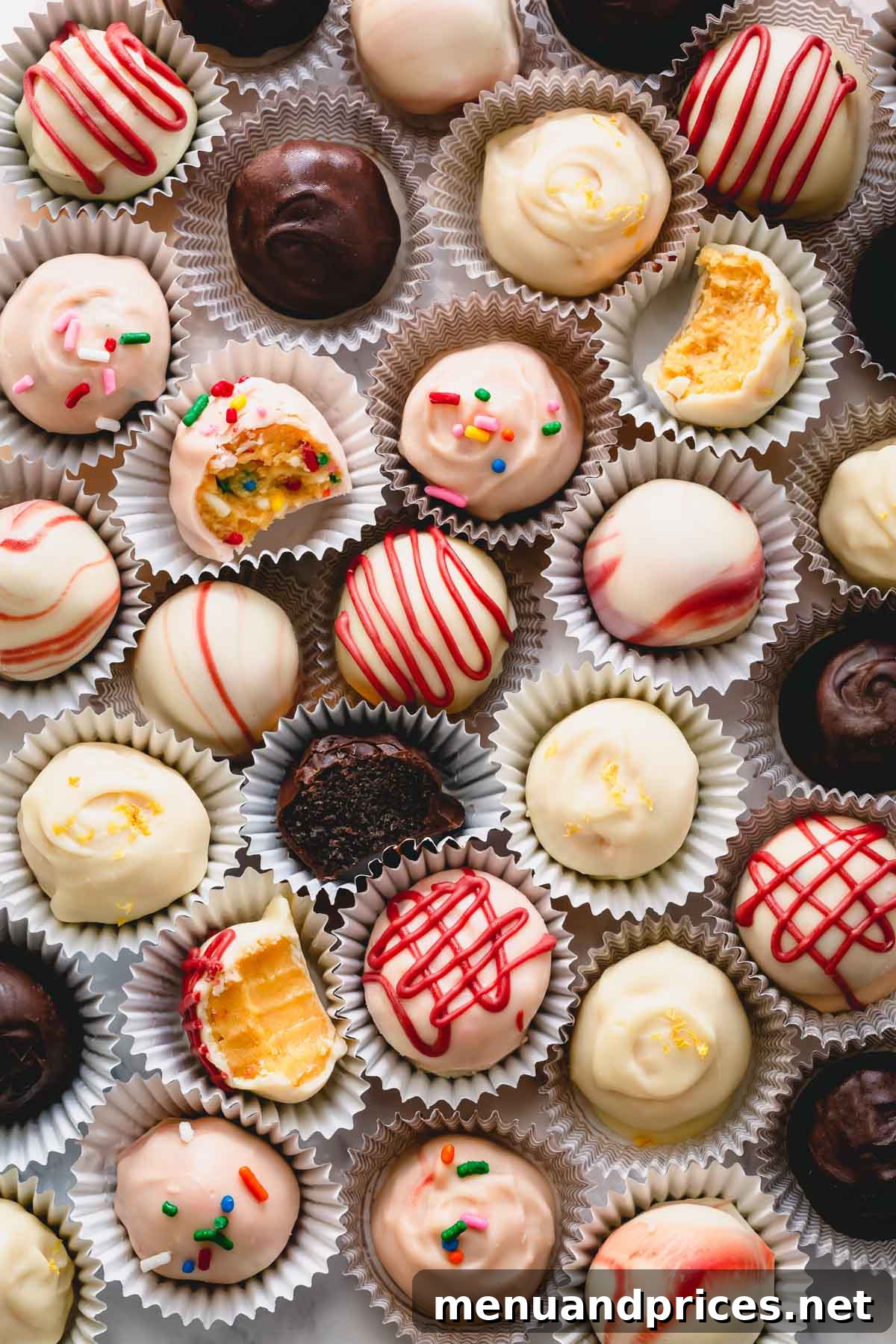 Colorful Oreo balls presented in mini cupcake liners, perfect for serving.