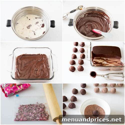 Çilekli Çikolata Topları 5 Strawberry Chocolate Truffles step by step photo recipe