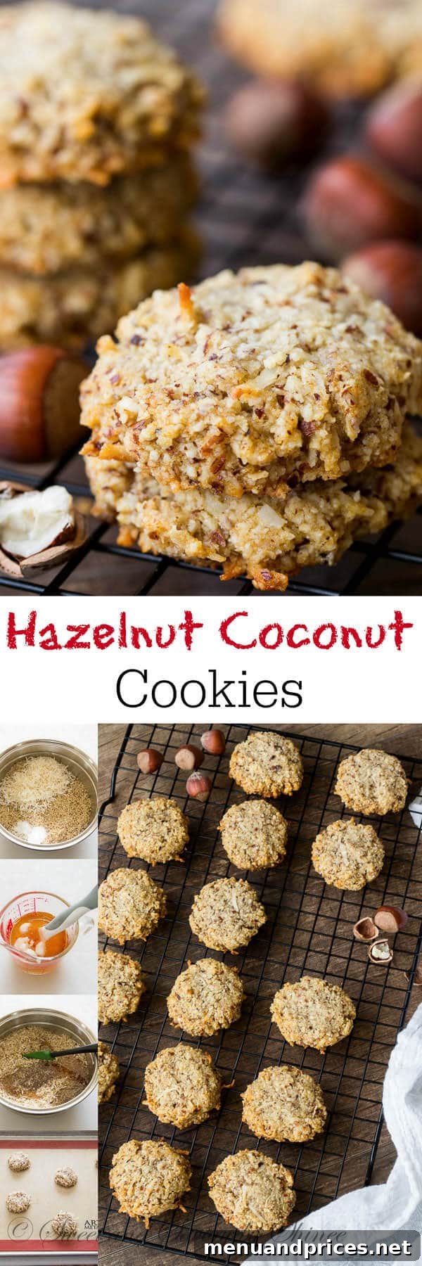 Toasted Hazelnut Coconut Delights 2 Delicious, healthy, chewy hazelnut coconut cookies without processed sugar, butter, or flour.