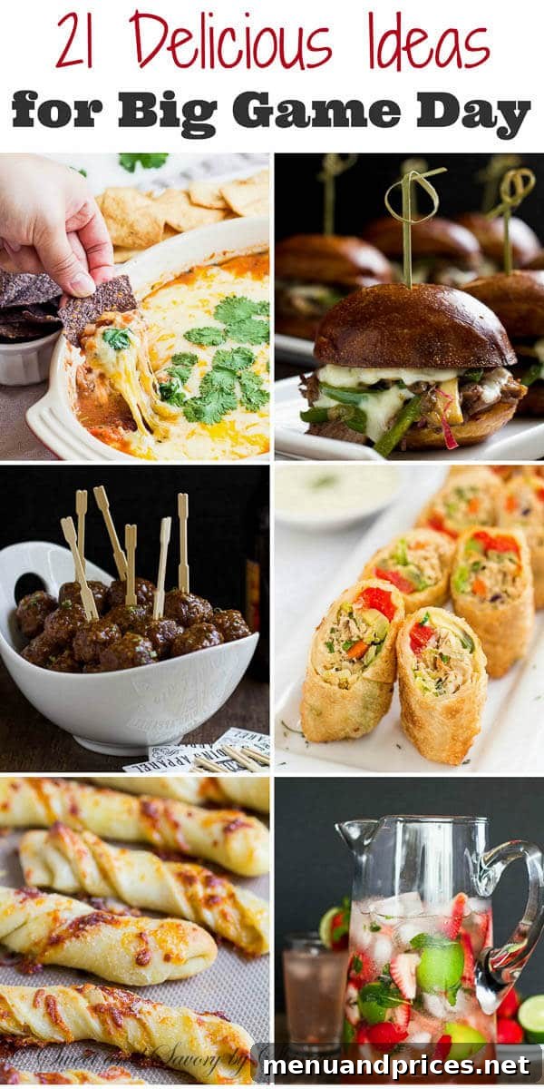 The Big Game Day Playbook: 21 Epic Eats 2 Ultimate Big Game Day Menu: Delicious Dips, Hearty Meatballs, Savory Sliders, Sweet Treats, and Refreshing Pitcher Drinks for an Unforgettable Party