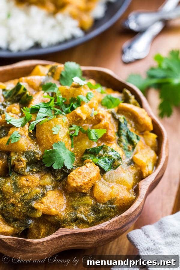 Golden Chicken Bok Choy Curry 4 A large pot or Dutch oven filled with simmering Bok Choy and Chicken Curry, with ingredients beautifully blended in the rich sauce.