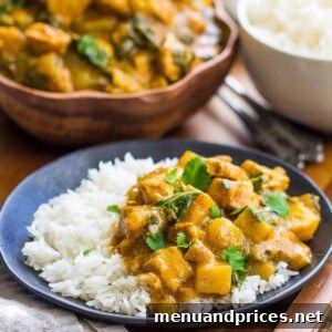 Bok Choy and Chicken Curry Recipe Card Image