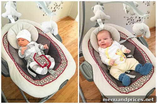 Eight Weeks of Wonder with Baby Grant 4 Comparison photo showing baby Grant at 10 days old on the left, and 7 weeks old on the right, highlighting his rapid growth and development.
