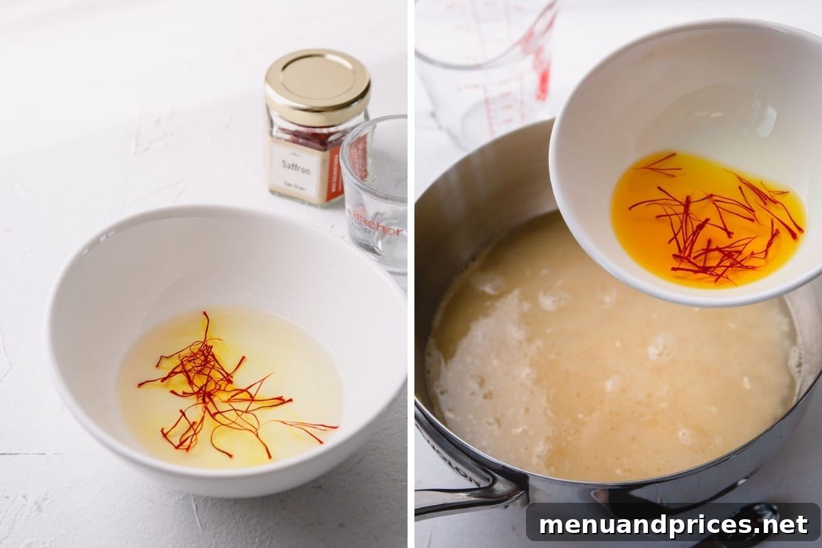 Sun-Drenched Saffron Rice 6 blooming saffron in bowl