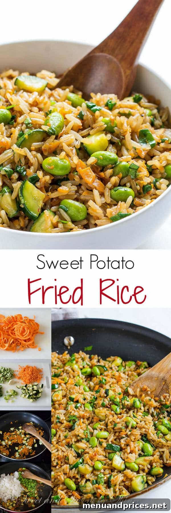 This vibrant sweet potato and zucchini fried rice is a simple yet incredibly flavorful side dish, bursting with fresh vegetables, rich tastes, and varied textures.