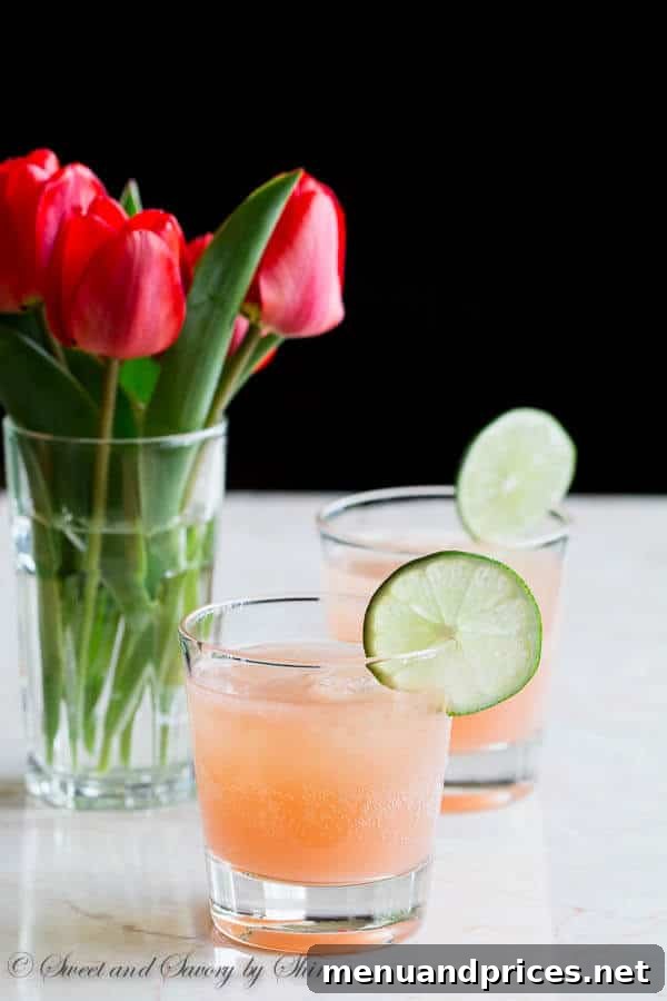 Nice and refreshing grapefruit paloma with a little bit fizz. Amazing drink for spring and summer!
