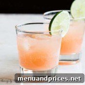 Grapefruit Paloma ingredients and finished drink
