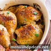 Plated Sesame Miso Chicken with garnish