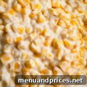 close up of creamed corn
