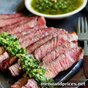 Grilled Ribeye with Chimichurri Sauce